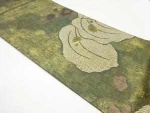 すくい織花々模様織出し袋帯